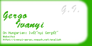 gergo ivanyi business card